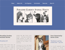 Tablet Screenshot of paradisegardenanimalhaven.org